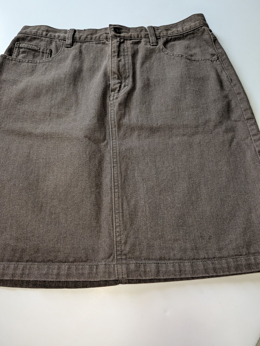 Calvin Klein Women's Tan Mini Skirt Collegiate Dark Academia